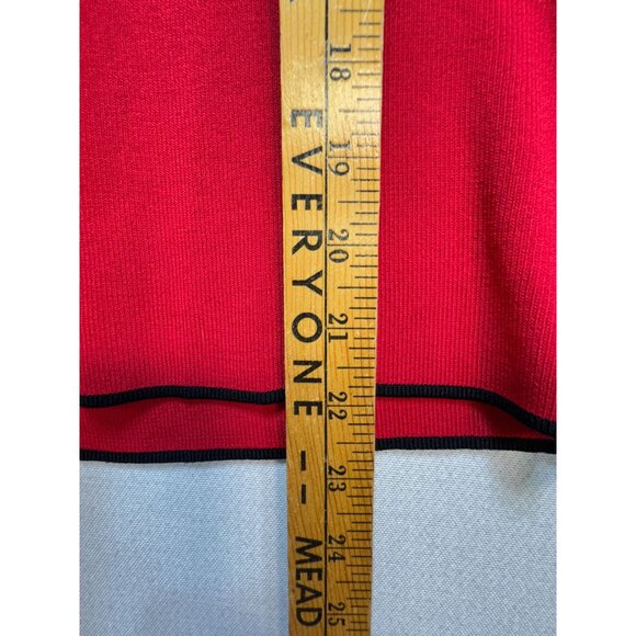 BCBGMAXAZRIA Knit Tank Top Womens M Red Sleeveless Scoop Neck Side Slit Casual - Picture 5 of 8